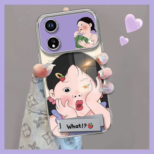 适用于OPPOA97手机壳A93保护套A72防摔A58网红A57简约A53高级感A11创意A9高颜值A5轻奢搞怪女孩镜头全包支架