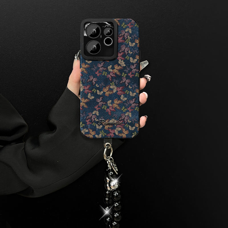 复古蝴蝶碎花新款手机壳