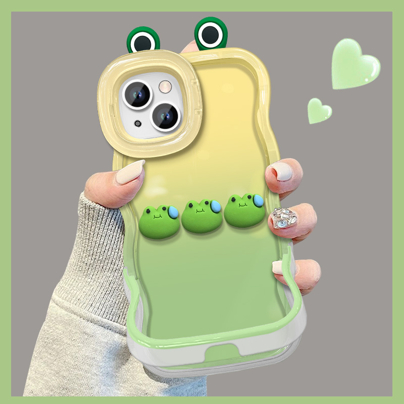 三只青蛙全型号适用于苹果手机壳vivo华为OPPO小米保护套iphone16板凳双支架新款女镜头全包防摔高级创意简约