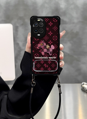 适用于华为nova15手机壳nova14保护套nova13Pro英文小马nova12镜头全包nova11新款防摔nova10创意四角挂绳