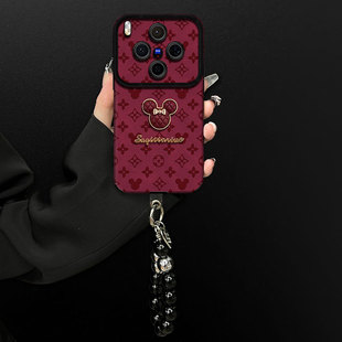 适用于vivoX300手机壳X200保护套X100Pro英文米奇大视窗小羊皮X90简约X80轻奢X70高级感镜头全包防摔个性创意