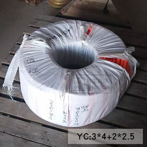 供应起重机行车电缆卷筒专用橙色圆电缆线YC3*4+2*2.5带钢丝促销