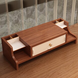 精选办公室电脑增高架桌面上屏幕托架书桌台式带抽屉显示器收纳置