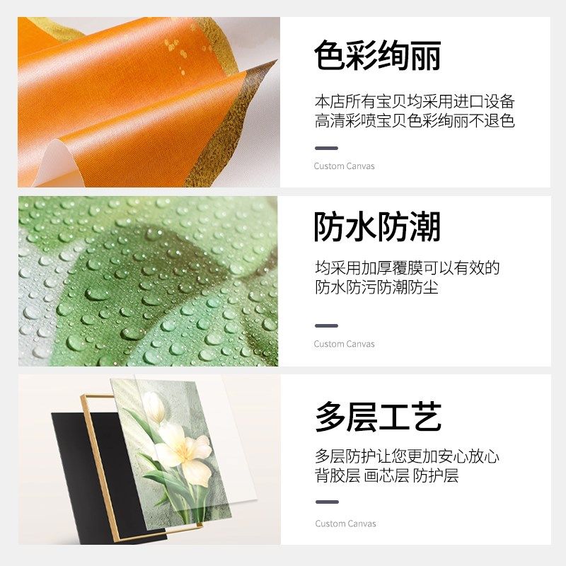 【画布专拍】来图定制油画布贴画写真照片婚纱图海报高清画芯打印