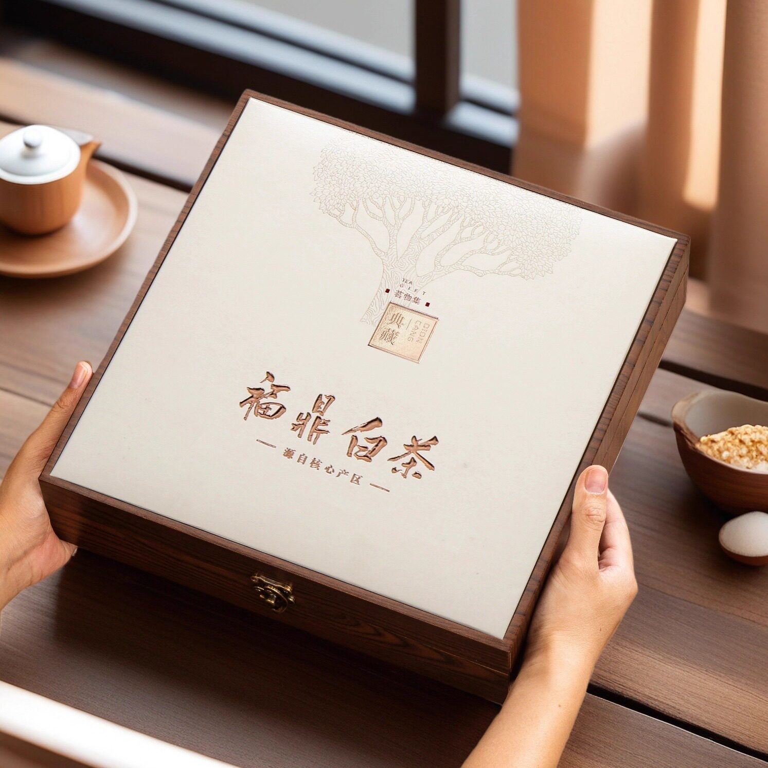 福鼎白茶包装寿眉茶饼礼盒茶叶300克350克白牡丹收纳高档空礼品盒