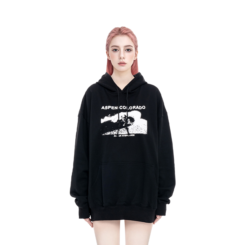 女款加绒卫衣BM漂亮连帽