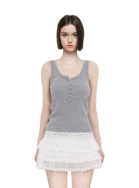 BM背心女2025新款夏季螺纹纯色内搭打底圆领显瘦修身简约无袖上衣