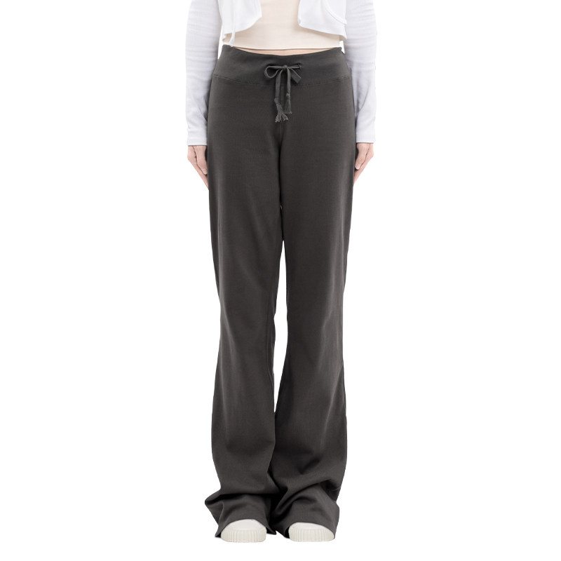 BM长裤女春秋款2025新款抽绳微喇叭休闲裤百搭显瘦慵懒松弛感裤子