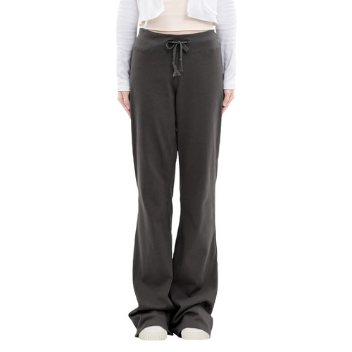 BM长裤女春秋款2025新款抽绳微喇叭休闲裤百搭显瘦慵懒松弛感裤子