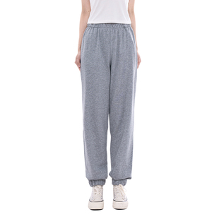 子女2025新款 纯色松紧腰卫裤 春秋束脚裤 休闲百搭运动裤 美式 BM裤