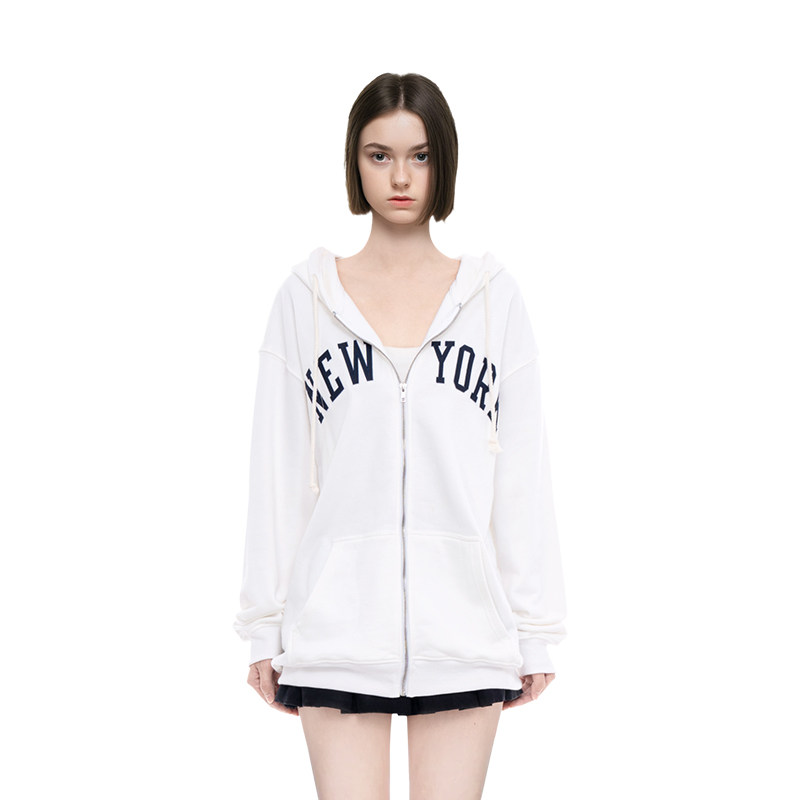 BM卫衣女2026新款NEW YORK纽约风格秋冬外套美式拉链oversize卫衣,女装/女士精品,卫衣/绒衫,淘宝优惠券,粉丝福利购,淘宝优惠卷