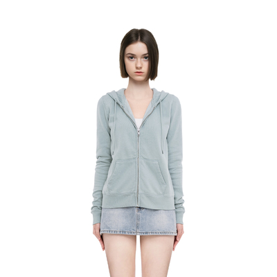 BM卫衣女2026新款秋冬纯色休闲拉链百搭显瘦慵懒风连帽卫衣外套