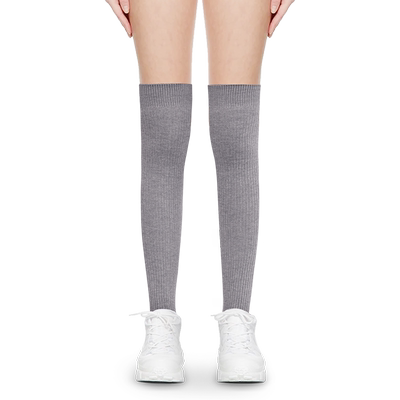 BM袜子女2026新款纯色针织过膝袜秋冬长筒袜个性百搭高级感长袜子