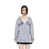 BM卫衣女字母刺绣连帽加绒加厚外套2026新款 秋冬百搭独特漂亮卫衣