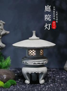 太阳能灯户外庭院灯塔别墅院子花园造景布置中式宫灯小院落地摆件