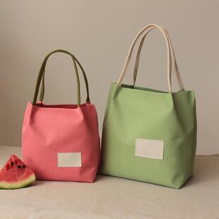 新款可爱便当包饭盒袋手提拎包午餐包帆布环保袋小便当袋防水牛津