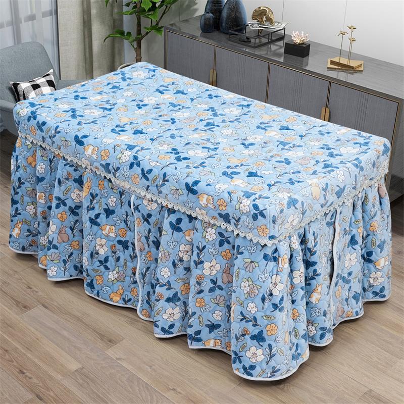 定做专拍加厚冬季烤火桌罩套加绒长方形电炉罩电暖桌布电火炉家用