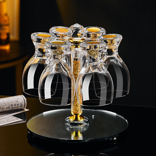 高档扎啤杯金箔啤酒杯套装家用