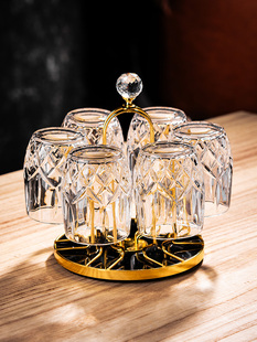 玻璃杯高级感轻奢家用威士忌酒杯啤酒杯饮料杯喝水杯子耐高温茶杯