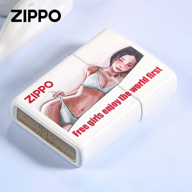 Zippo正品 魅惑女郎 彩印 正品防风煤油打火机送男友送礼收藏