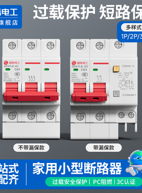 空气开关32a空开小型1P断路器63a2P三项电闸家用总闸总开断路器