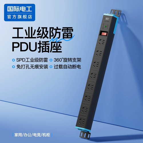 国际电工PDU机柜机房防雷插座