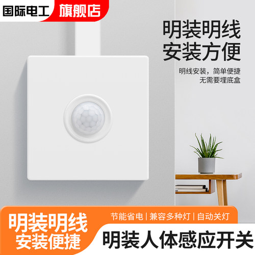 国际电工人体感应开关明装式