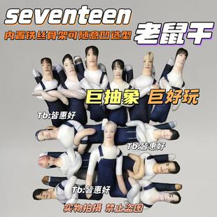 seventeen老鼠干金珉奎徐明浩尹净汉李知勋洪知秀svt周边抽象玩偶