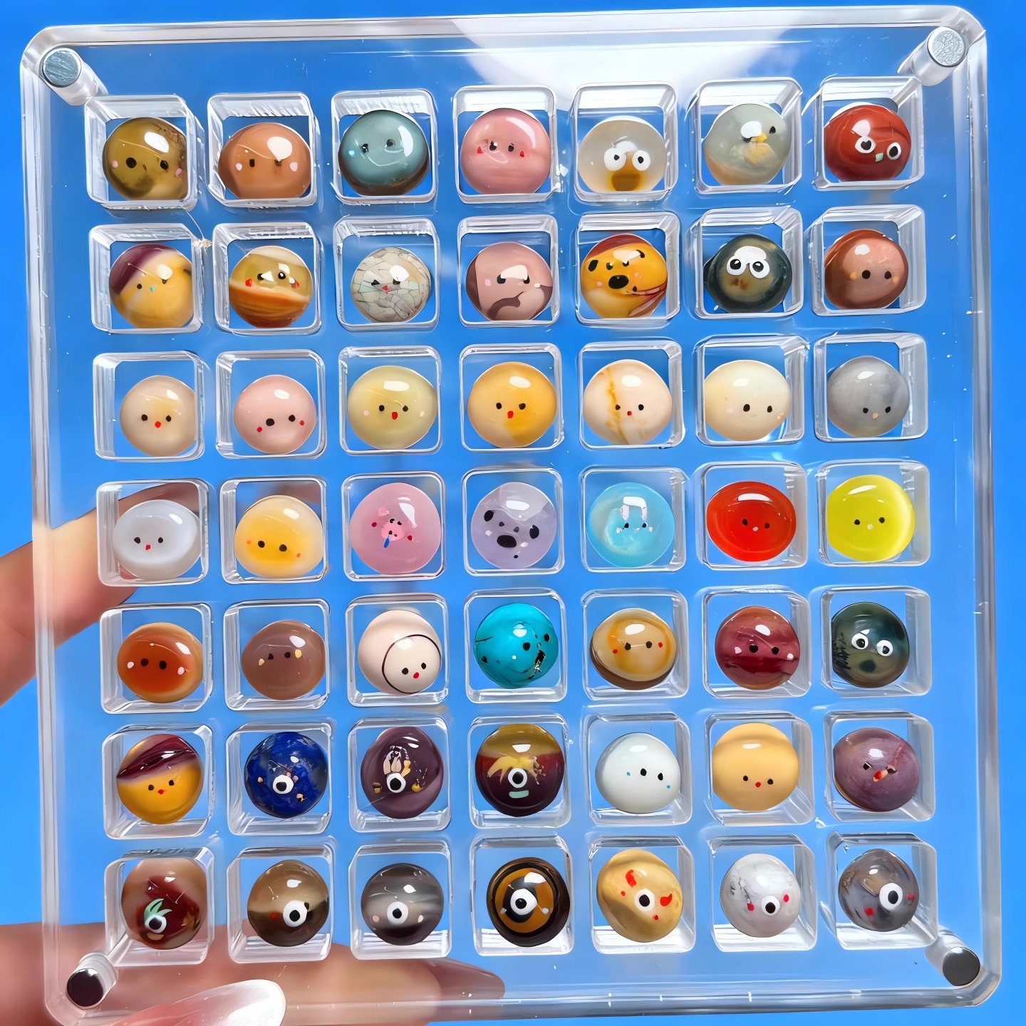 爆款高颜值ins风彩色宠物石头