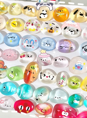 彩色多巴胺迷你石头宠物随心配盲盒高颜值创意桌面摆件儿童玩具