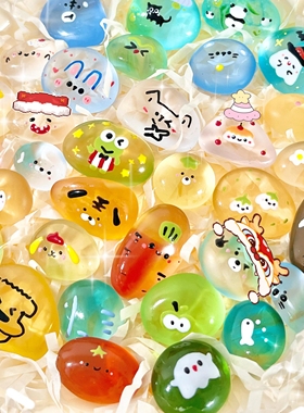 彩色宠物石头高颜值可爱桌面摆件