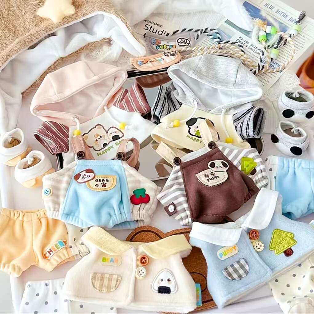 棉花娃娃女20cm娃衣冬装男款可爱