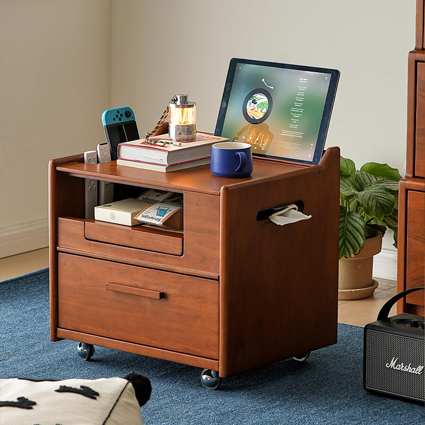 中古风床头柜子置物架边柜储物柜