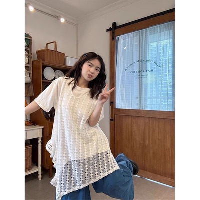 低价！现货！日系罩衫叠穿套装女