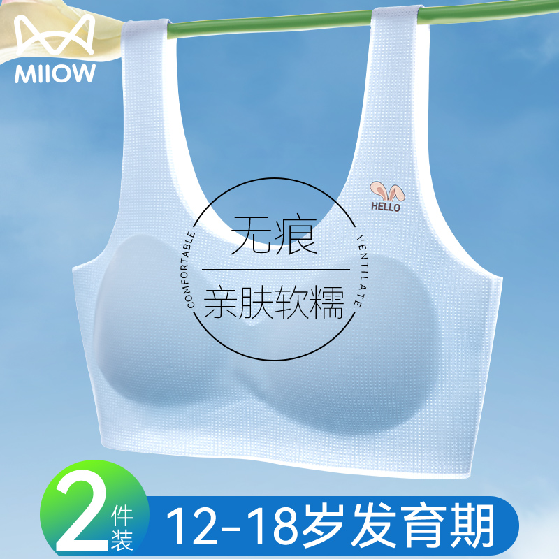 初中少女内衣夏季薄款文胸15岁二阶段学生高中女生大童背心发育期