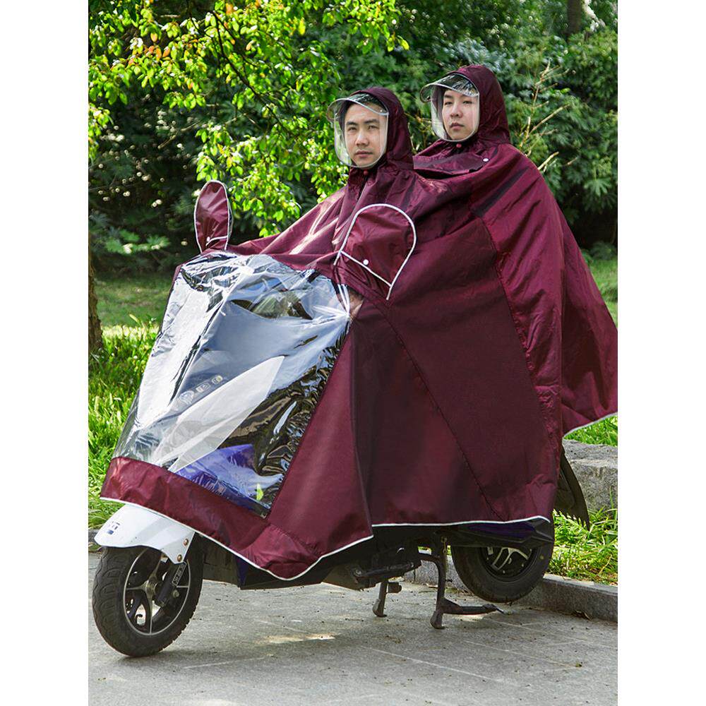 雨衣电瓶车电动摩托车雨衣男骑行单人防水加大加厚双人雨披女双头