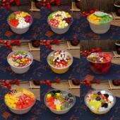 彷真冰粉模型手搓气泡冰粉彩色水果冰粉食品模具订做