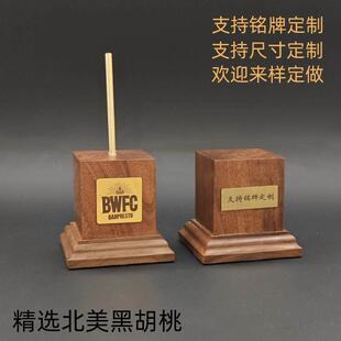 黑胡桃实木底座人物模型胸像头雕手办展示地台手办场景支架可定制