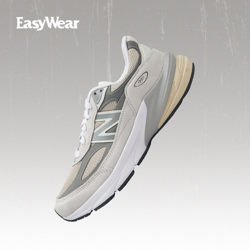 NewBalance990V6男女米白色跑鞋