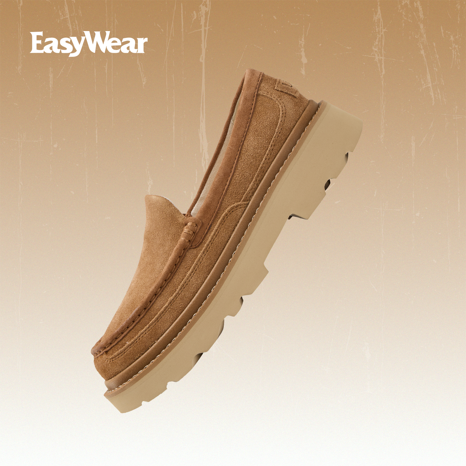 UGGAscot秋冬男款牛剖层革乐福鞋