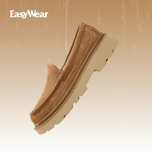 UGGAscot秋冬男款牛剖层革乐福鞋