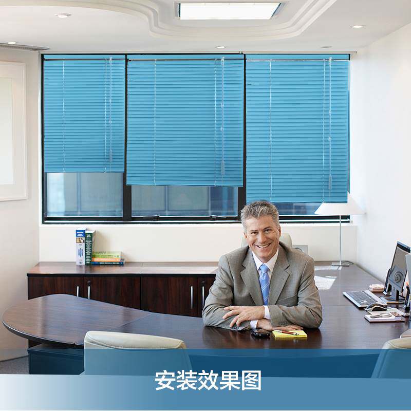 铝合金百叶窗帘办公室厨房卫生间浴室遮光防水升降遮阳卷帘免打孔