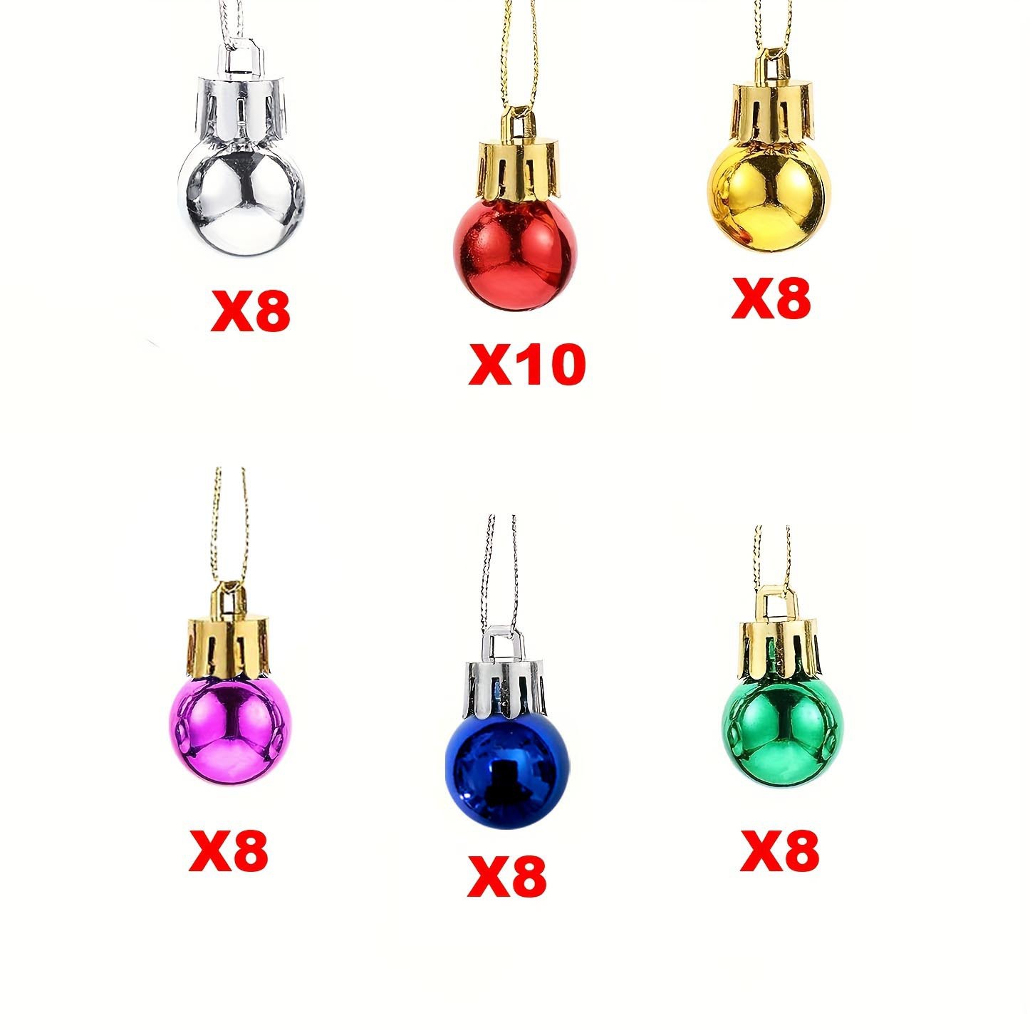 现货 2cm多色50pcs 圣诞球 混色圣诞树装饰球