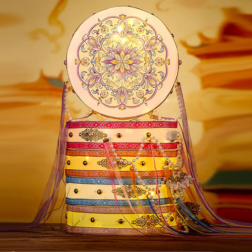 马年春节古风手工灯笼diy材料包儿童手提发光元宵节花灯摆摊