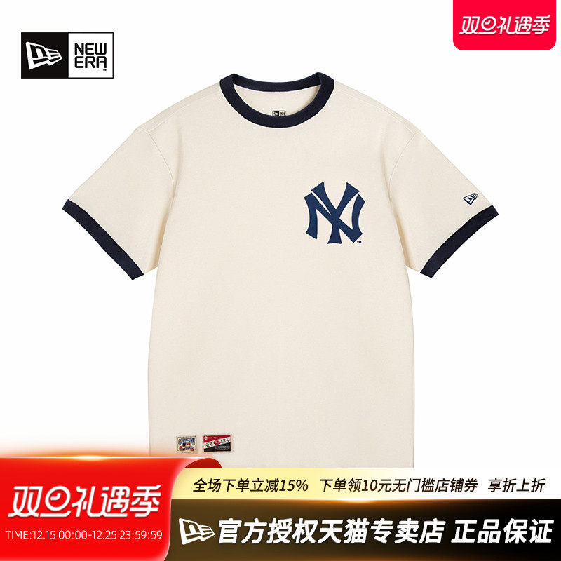 纽亦华MLB男女NY潮流圆领短袖T恤