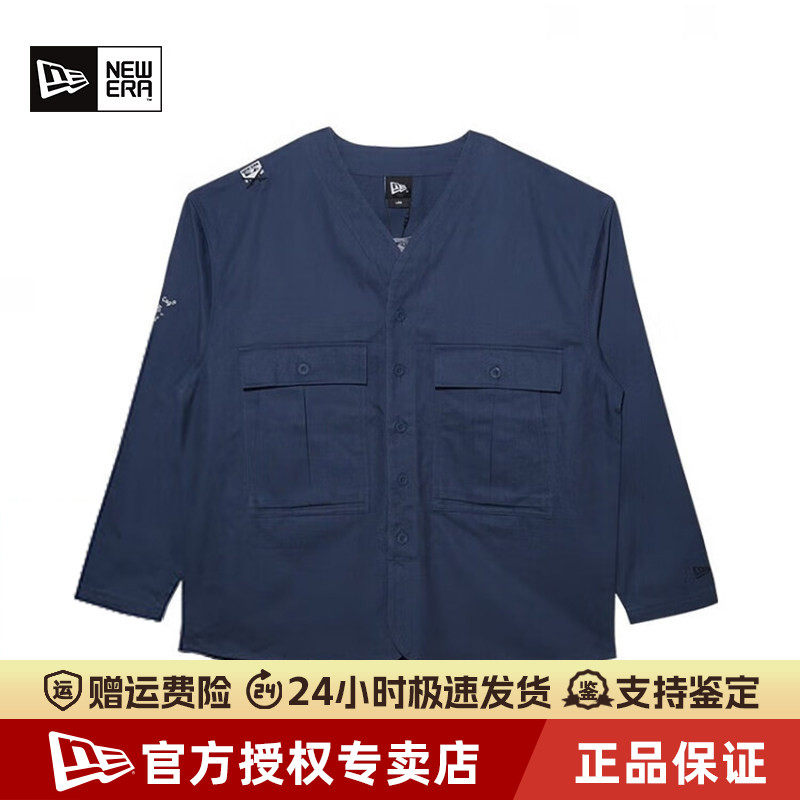 New Era纽亦华男女款春秋纯色百搭工装无领休闲夹克外套13350870
