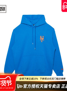 New Era纽亦华MLB春秋男女款NY潮流毛圈里休闲运动套头连帽卫衣