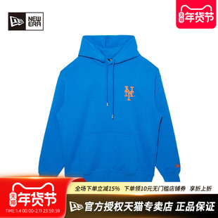 New Era纽亦华MLB春秋男女款NY潮流毛圈里休闲运动套头连帽卫衣