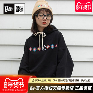 New Era官方授权正品纽亦华情侣款MLB运动潮流毛圈里连帽套头卫衣