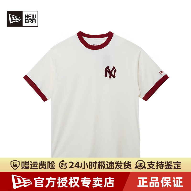 New Era纽亦华MLB男女NY时尚撞色拼色潮休闲圆领短袖T恤13038757